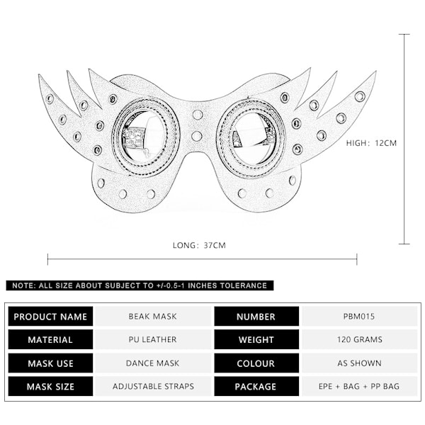 Nya Halloween cosplay rollspelmasker punkfest halvmasker
