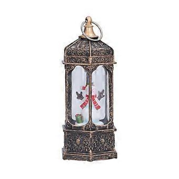 Julnattlampa Varmt Ljus 30lm Julglödande Snögubbe Retro Hängande Lykta
