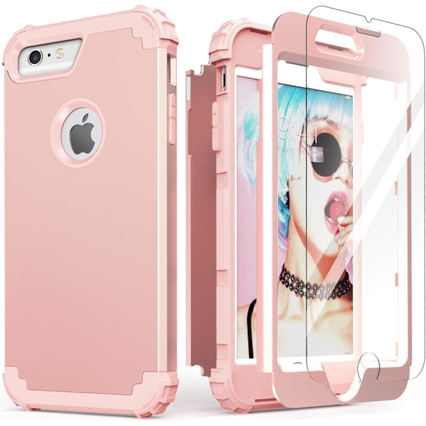iPhone 13 Pro Max-fodral med härdat glas skärmskydd, 3 i 1