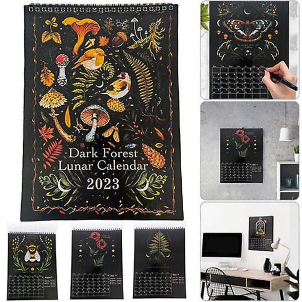 Dark Forest Lunar Calendar 2023 Wall Calendar Monthly Colorful Wall