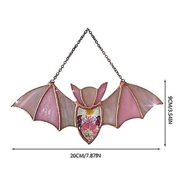 Halloweenfladdermus Dekoration Färgad Akryl Fönsterhängande - Fladdermus Solfångare Spöklikt Fladdermus Konst Hantverk För Hem Bar Butiksfönster (F)