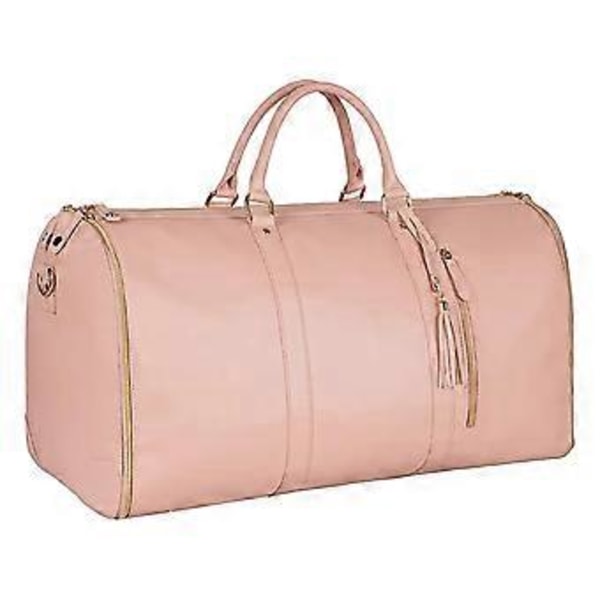 Ny Perfekt Vikbar Resväska Handbagage Axelväska Konvertibel Duffelväska Lätt Sport Tote (Rosa)