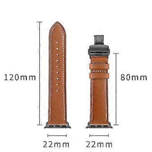 Äkta Läder Klockarmband, Korsarmbandsur Herr/Dam Snabbkoppling