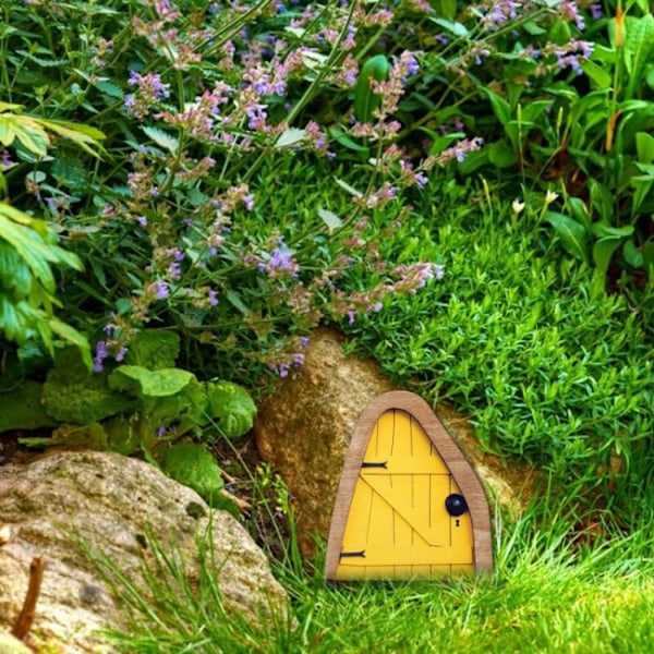Miniature fe-huse vinduesdør alfe-figurer til havekunst Gard