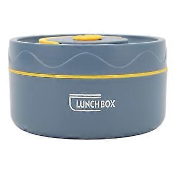 Termisk Matlagningsgryta 420ml 304 Rostfritt Stål Dubbla Lager Portabel Rund Form Termisk Lunchbehållare Mörkblå Mikrovågstyp