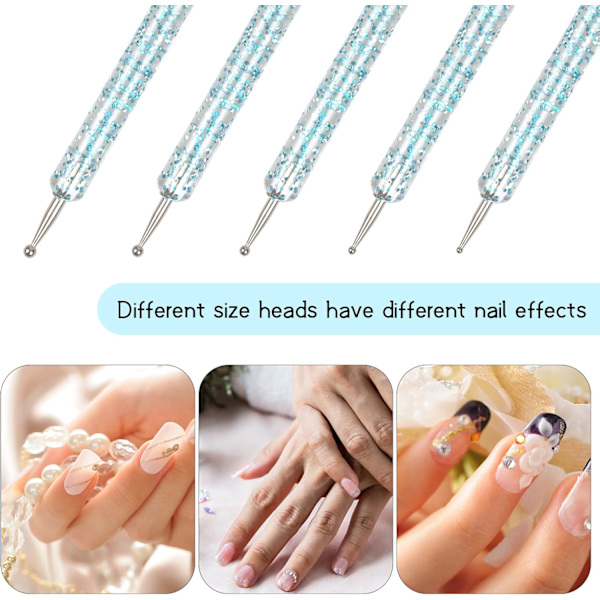 5 stycken nagelkonst prickpennor Nagelkonst Pedikyr Nagelkonst Dekoration