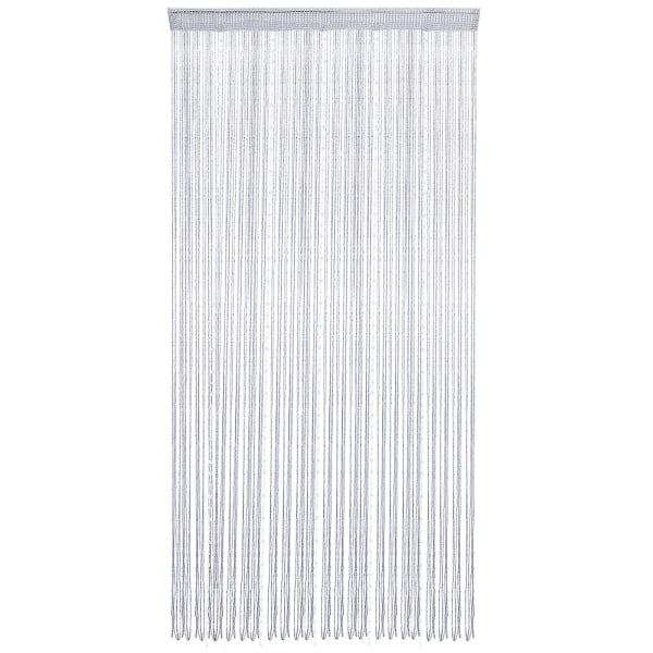 2023 Wholesale Discount 42% String Curtain Panels Door Fly Screen Room Divider Net Hanging Beaded Curtains Best Sellers silver 1148