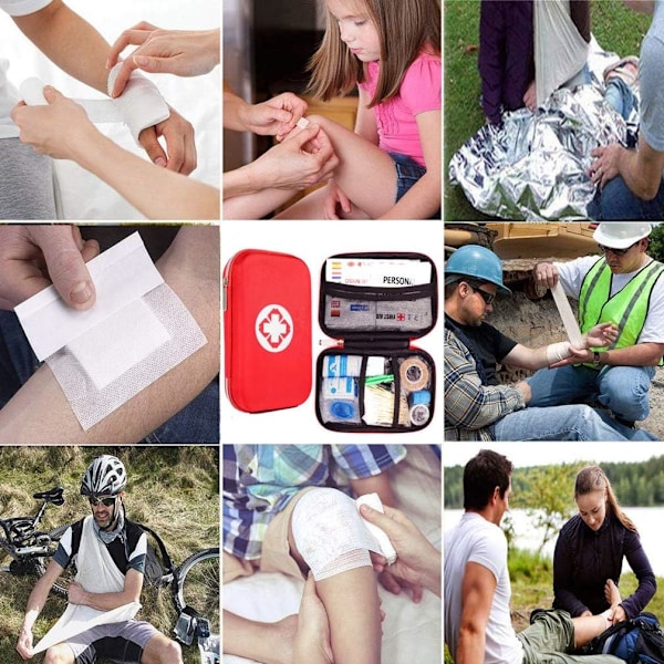 Första hjälpen-kit, Mini Medical Box, Komplett för bil, resor, kontor