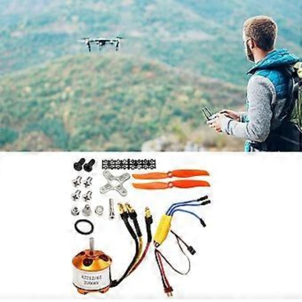 2212 2200KV Motor+30A ESC+6035 Propeller+Propellerskydd Elektrisk Motorsats för RC Flygplansmotor
