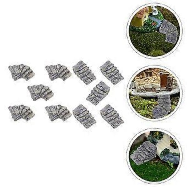 10 stk Harpiks Trin Sten DIY Mikro Landskab Figurer Akvarium Ornament