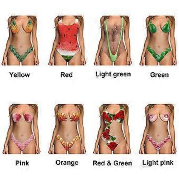 2023 NYHED Ankomst Dame Badedragter i Ét Stykke Galaxy Taco Kat Mavekontrol Badedragt Badetøj Strandtøj Bikini Monokini (L Orange)