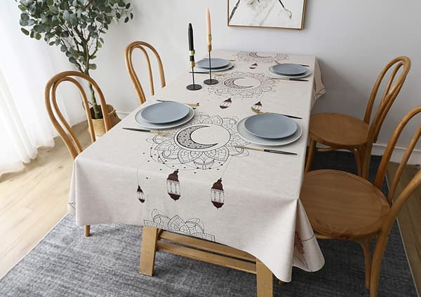 Rektangulär belagd duk, vattentät bordsduk, 140 x 180c