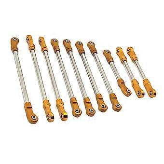 10x Styrestang Servo Link Trækstang RC Reservedele Reservedel Model Legetøj (Guld)