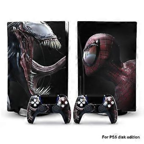 Playstation 5 Venom & Spider Ps5 Klistremerker for Dekal og Kontroller, Rippesikker (Disk)