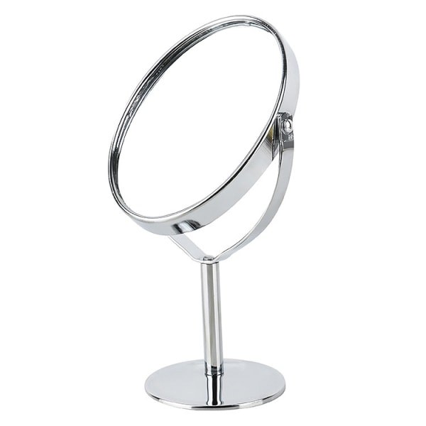 1 st bord sminkspegel i metall dubbelsidig sminkspegel 360° ro