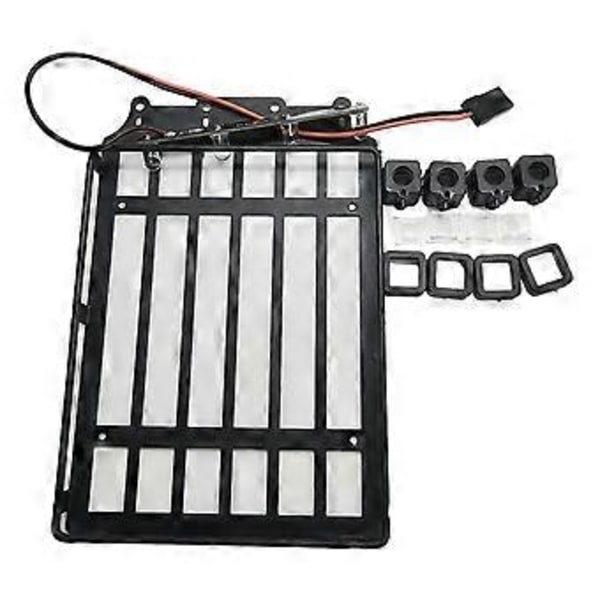 Universelle takstativ bagasjebærer bilramme med LED-lys for 1/18 C8801 RC Crawler bil deler firkantet lampe
