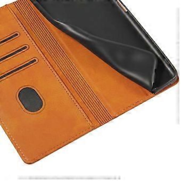 Magnetisk læder telefoncover med stativ til iPhone 14 Pro, kalvetekstur (Style C)