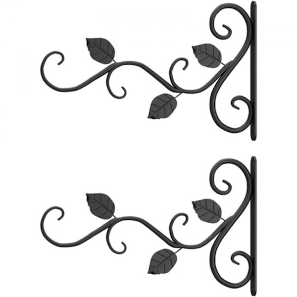 2 stk. 30x18 cm vægbeslag, ophængningsbeslag, metal krog smedet ir