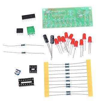 Led Chaser Flowende Vandlys Ne555 Modul + Cd4017 Pcb Board Diy Kit