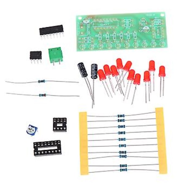 Led Chaser Virtaava Veden Valo Ne555 Moduuli + Cd4017 Pcb-levy Diy-sarja