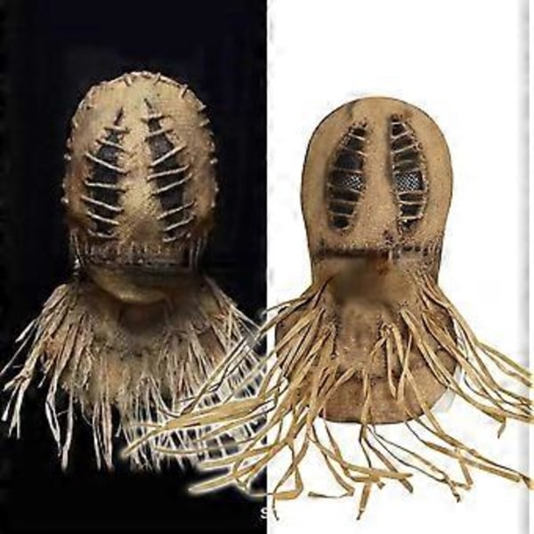 Fågelskrämma Mask Halloween Covid Mask Huvudbonad Roliga Rekvisita Skräck Maskerad Fågelskrämma Mask( A)