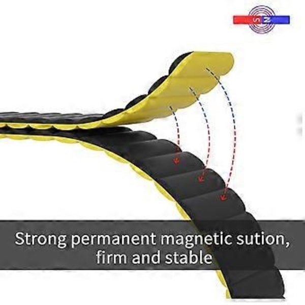 Magnetisk Urrem, Silikon Urrem Hurtig Udløsning Smart Urremme 22mm til Galaxy Watch 42mm 46mm Gear S2 S3 Classic Frontier Active 2 (Sort)
