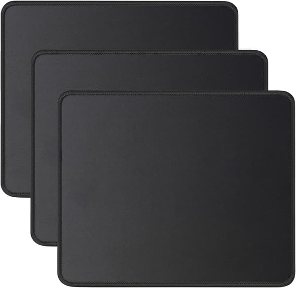 3-pak musematte med sydd kant, komfortable musematter med