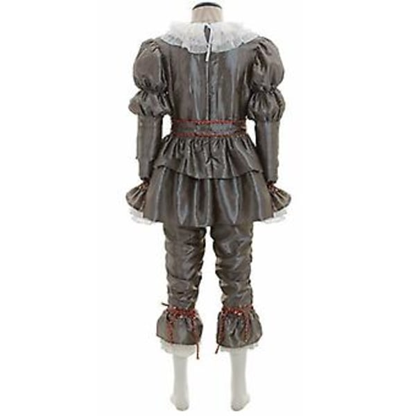 Halloween Pennywise Klovnedragt til Mænd Cosplay Party Kostume Sceneshow Flot Kjole Outfit Sæt (M)