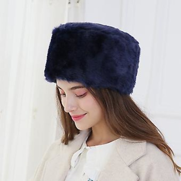 Vintervarm Pludset Hat Til Rejser, Dating, Bryllup Plus Fløjl Tyk Koldbeskyttende Hat Sort  Stil I