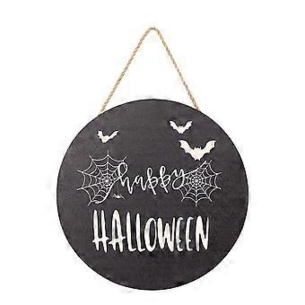 Halloween-Tervetuloa-kyltti Etuoven Koristeluun, Pyöreä Puinen Ripustuskranssi Joulujuhliin