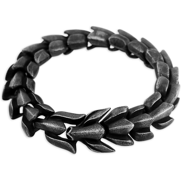 Viking Dragon Armband, Rostfritt Stål Ouroboros Jormungandr Länkkedja Armband, Viking Smycken Present till Män