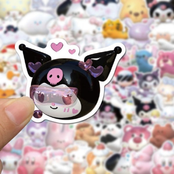 Stickers - Kawaii - 50 stk. assorterede farver