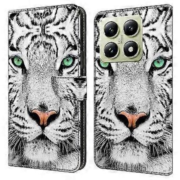Skal för Xiaomi 14T Mönstertryckt Skyddsfodral TPU+PU Läder Flip Telefonfodral (Stil E)
