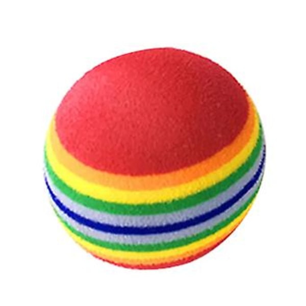 1 st Färgglada Husdjursleksakskulor Regnbågsfoamboll Interaktiv Katt Leksaker Tugga Rassel Scratch Naturlig Foamboll Träning Husdjurstillbehör ( )