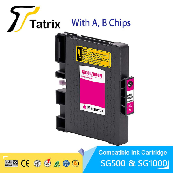 Sg500 Sg1000 Tatrix Sublimation Color Compatible Ink Cartridge Sg500 Sg1000 For Sawgrass Sg500 Sg1000 Printer With Chip With Ink 1PCS Yellow