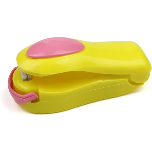 1pc Yellow Mini Portable Heat Sealer, Plastic Bag Sealing Machine