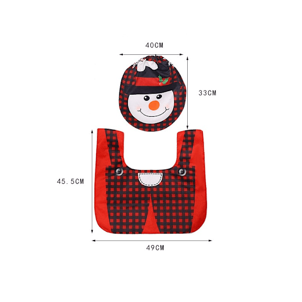 Set med 2 Snögubbe Juldekorationer för Toalettlock, Tomte Toalett