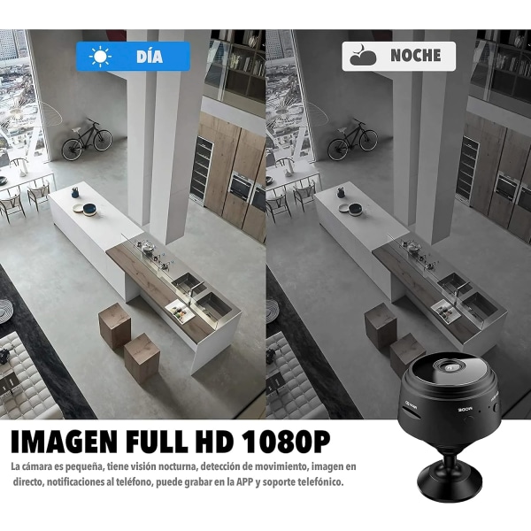 Mini skjult HD Wifi spionkamera for mobilvisning, Mini innendørs/utendørs
