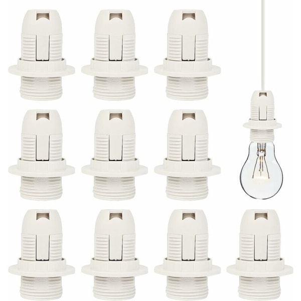 E14 Lampenfassung ，10 Stück E14 Kunststoff Glühbirnenfassung 250