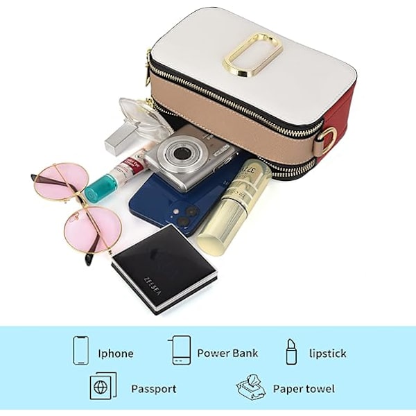 Leveä olkahihnainen crossbody-laukku olkalaukku kamerakytkinlaukku