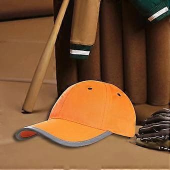 Säkerhetshatt Hög Synlighet Reflex Baseballkeps, Ljus Neonfärg Reflex (Orange)