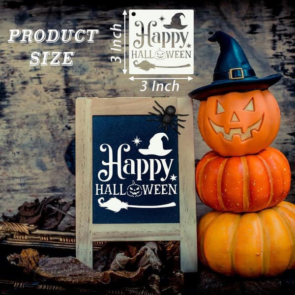 Halloween hulemalingsskabeloner Græskar Spøgelse Edderkop DIY Håndmalingsspray Graffiti Skabelonsæt
