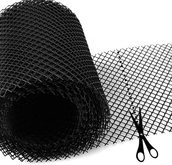 Svart 16cm x 6m Mesh Gutter Guard Bladvern Gitter B