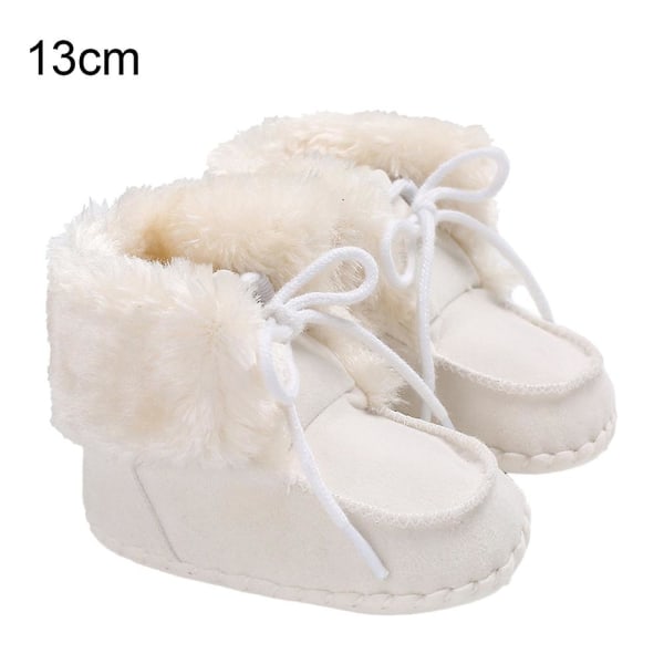White Baby Warm Winter Uggs For Walking With Soft Soles Non-slip For Both Men And Women