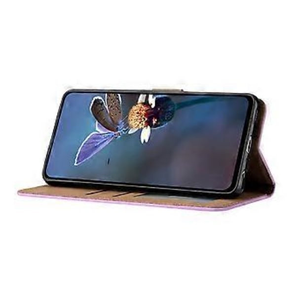 Til Samsung Galaxy A35 5G Etui PU Læder Wallet Stand Sommerfugl Præget Telefon Cover (Style E)