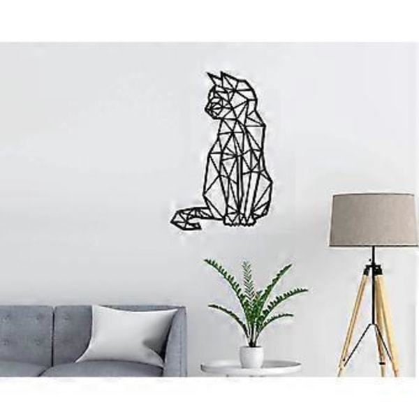 40 cm katt - Träväggdekor - Katt - Väggdekor - Minimalistisk väggdekor
