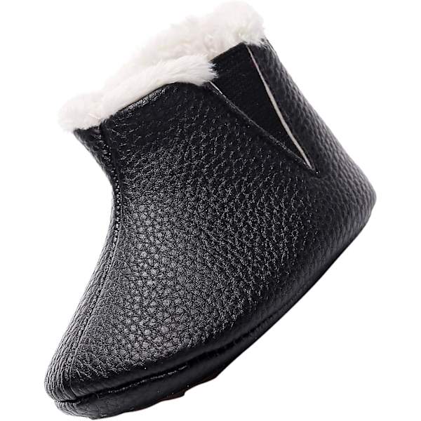 Mjuka stövlar bomull varma snöplysch Black 3-6 Months