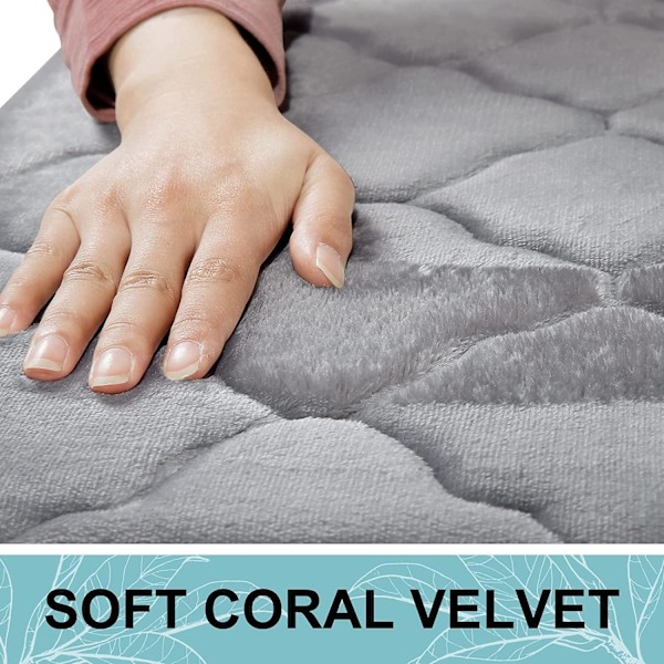 Skridsikker bademåtte, blødt memory foam badeværelsesmåtte, absorberende bad
