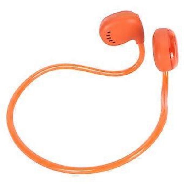 Bluetooth 5.3 Trådlösa Hörlurar, Brusreducerande, Vattentäta, Stereo Open Ear Hörlurar för Löpning, Orange/Röd