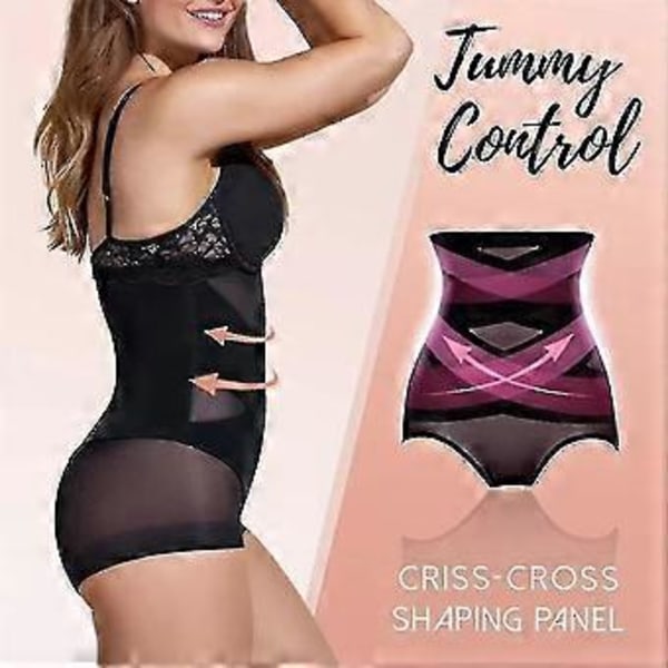 Højtaljet Kompressionsformerende Shapewear-trusser, Slankende Korset, Maveformende Bukser, Jinyu (L Sort)